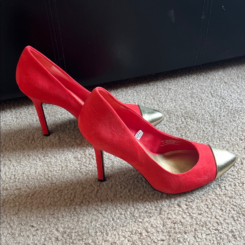 Mossimo Supply Co. Red Heels with Gold Tips